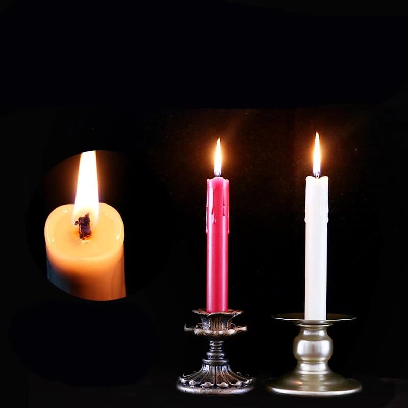 Candela di combustione spontanea parodia magica con fiamma reale, strumento EDC portatile con accensione isolata