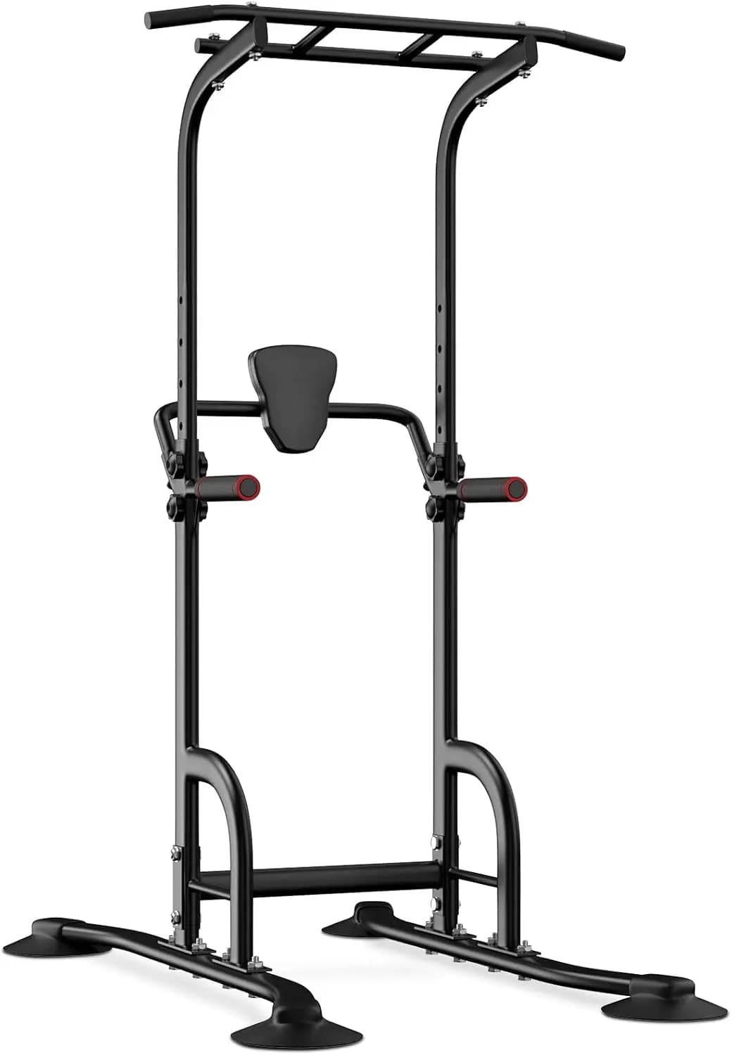 Adjustable workout tower for home gym: Traction bar and dip station with multi-height design, supports up to 150 kg