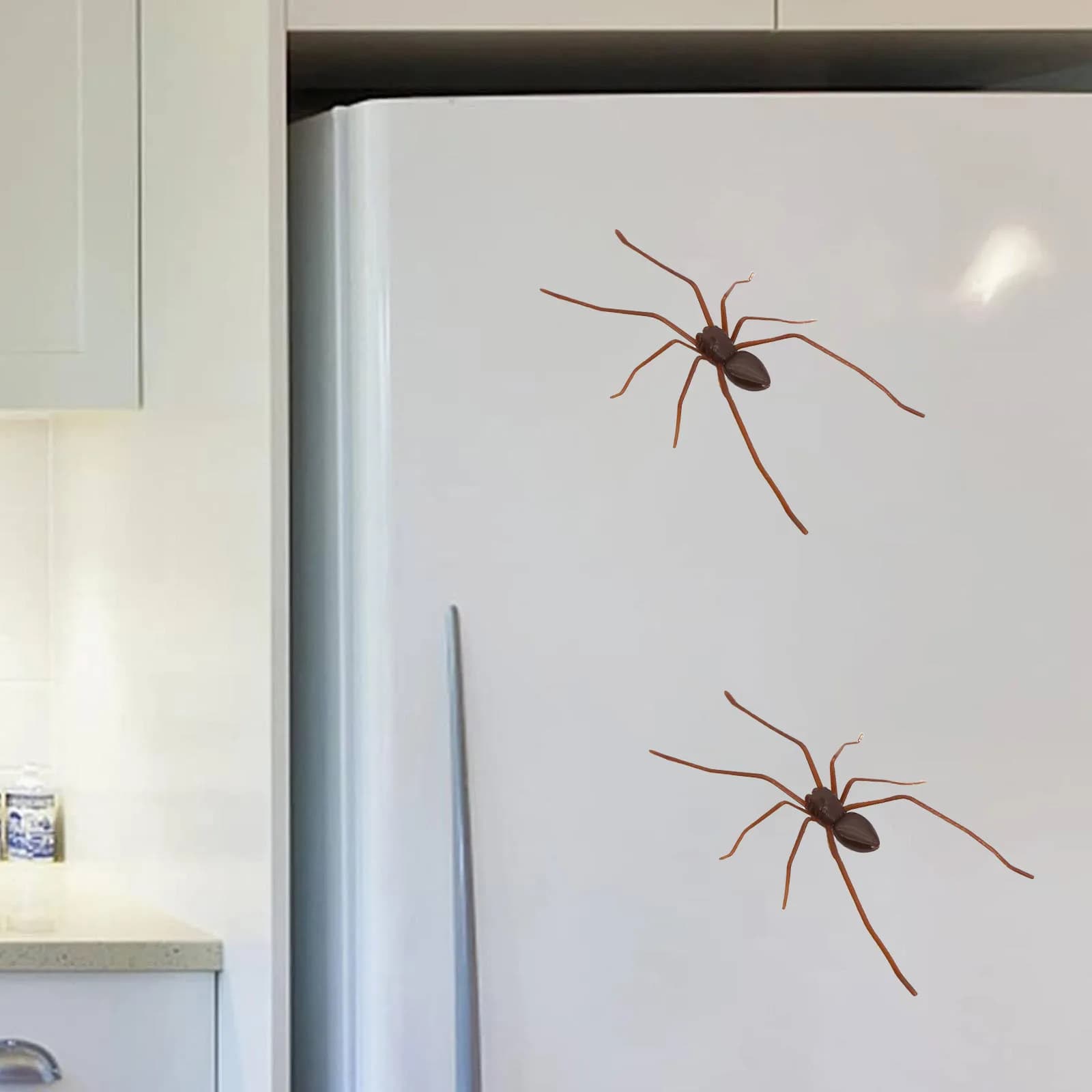 Magneti magnetici per frigorifero Forma realistica della struttura del ragno 3D Puntelli realistici per scherzi di Halloween del primo di aprile