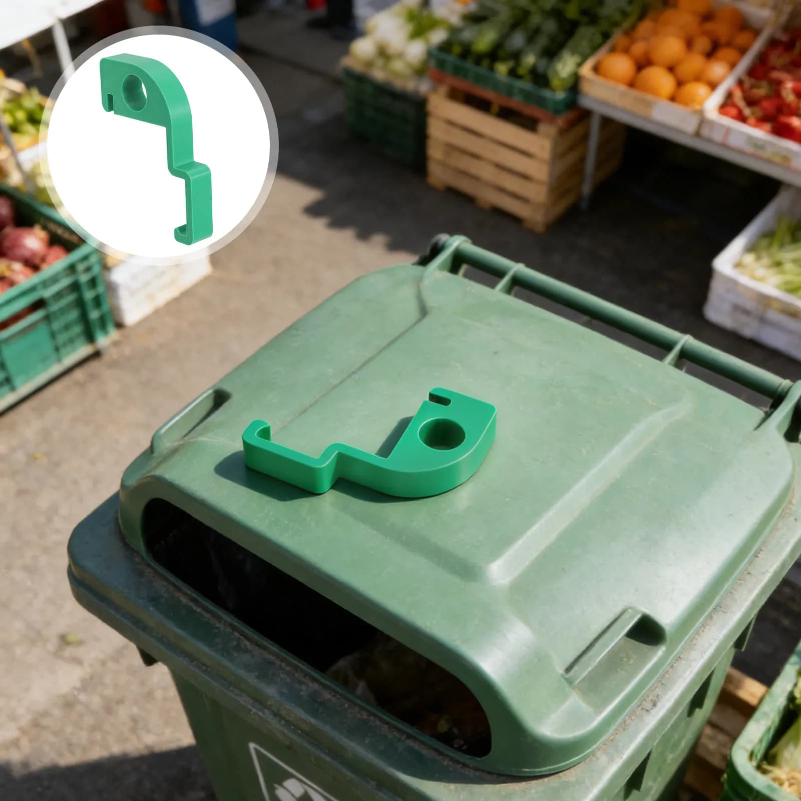 6Pcs Trash Can Ventilation Clip - Garbage Bin Airflow Spacer Holder for Kitchen Recycling Area Odor Control and Ventilation