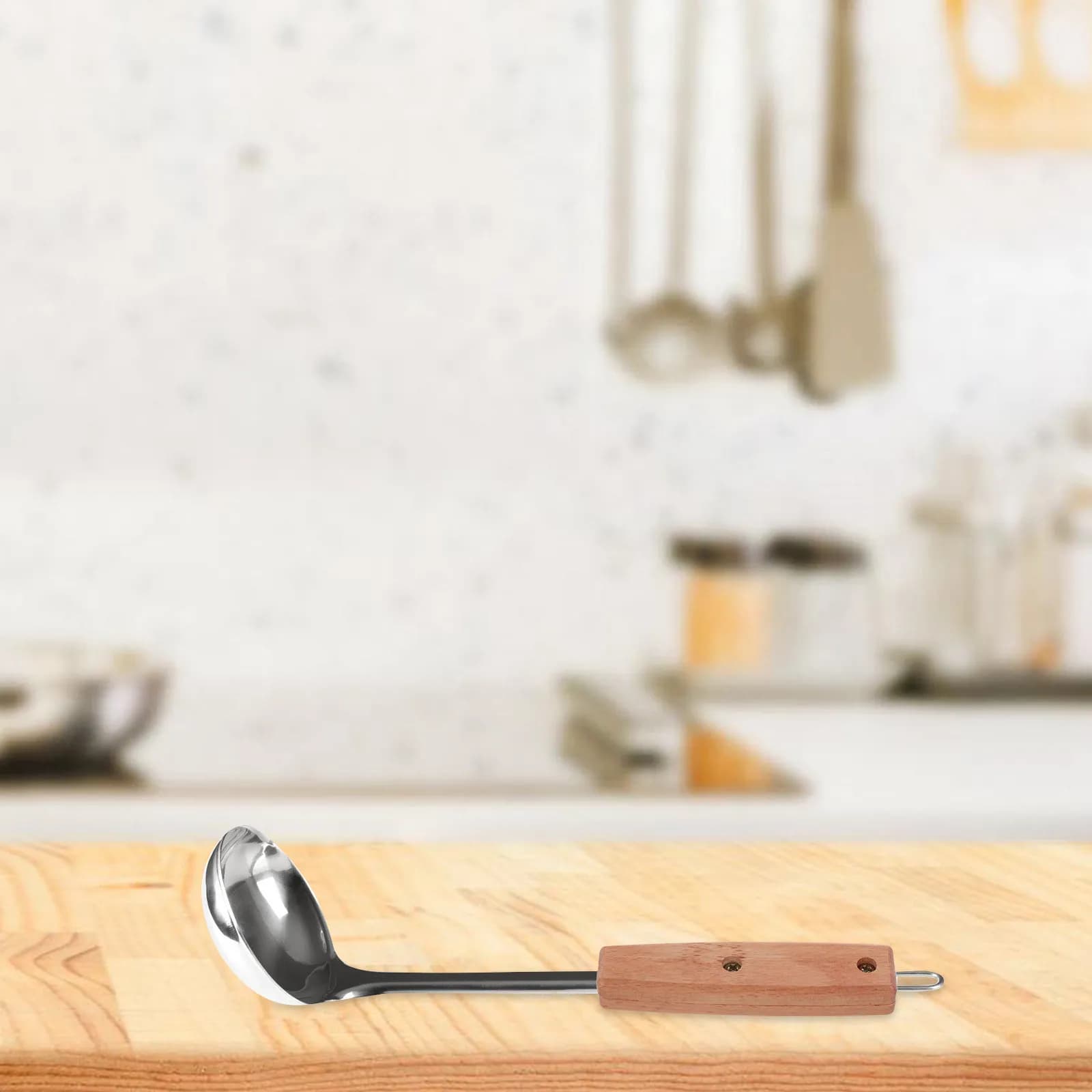 1Set Spatula Handle Replacement Wooden Grip Anti-Scald Heat Insulation Kitchen Tool Repair Wood Handle for Frying Pan Turner
