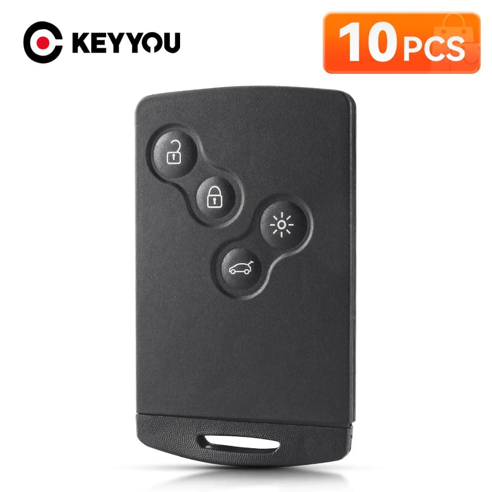 KEYYOU 10PCS Per Renault Megane Laguna Koleos Fluence Scenic Clio Captur Chiave Dell'automobile Borsette Caso Intelligente Con Inserto Piccola Lama Chiave