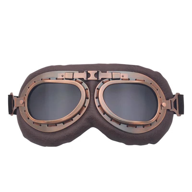 Retro Motorcycle Glasses Protective Glasses Vintage Motorcycle Glasses Classical Glasses for Harley Pilot Steampunk ATV Copper Helmet for Bike
