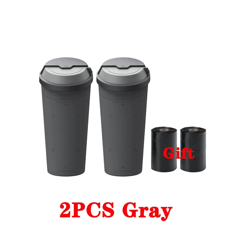For Tesla Model Y 3 S X Comes with 15 Trash Bags, Side Door Storage Box Organizer Car Trash Can with 180° Rotating Lid