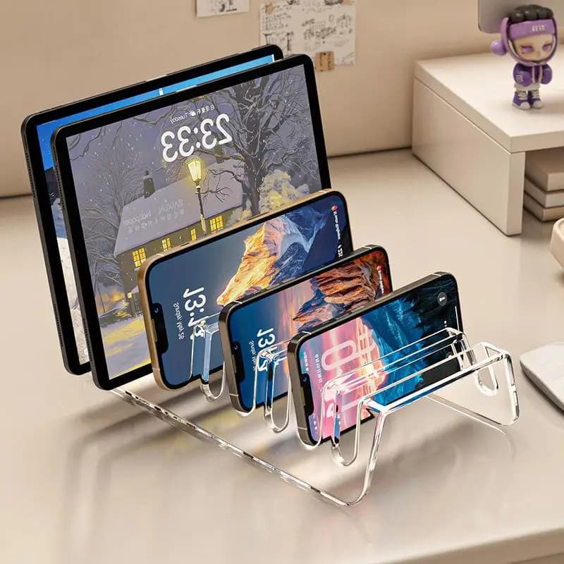 Organizer da scrivania pieghevole – Soluzione compatta per riporre smartphone, cosmetici e oggetti essenziali per tutti i giorni