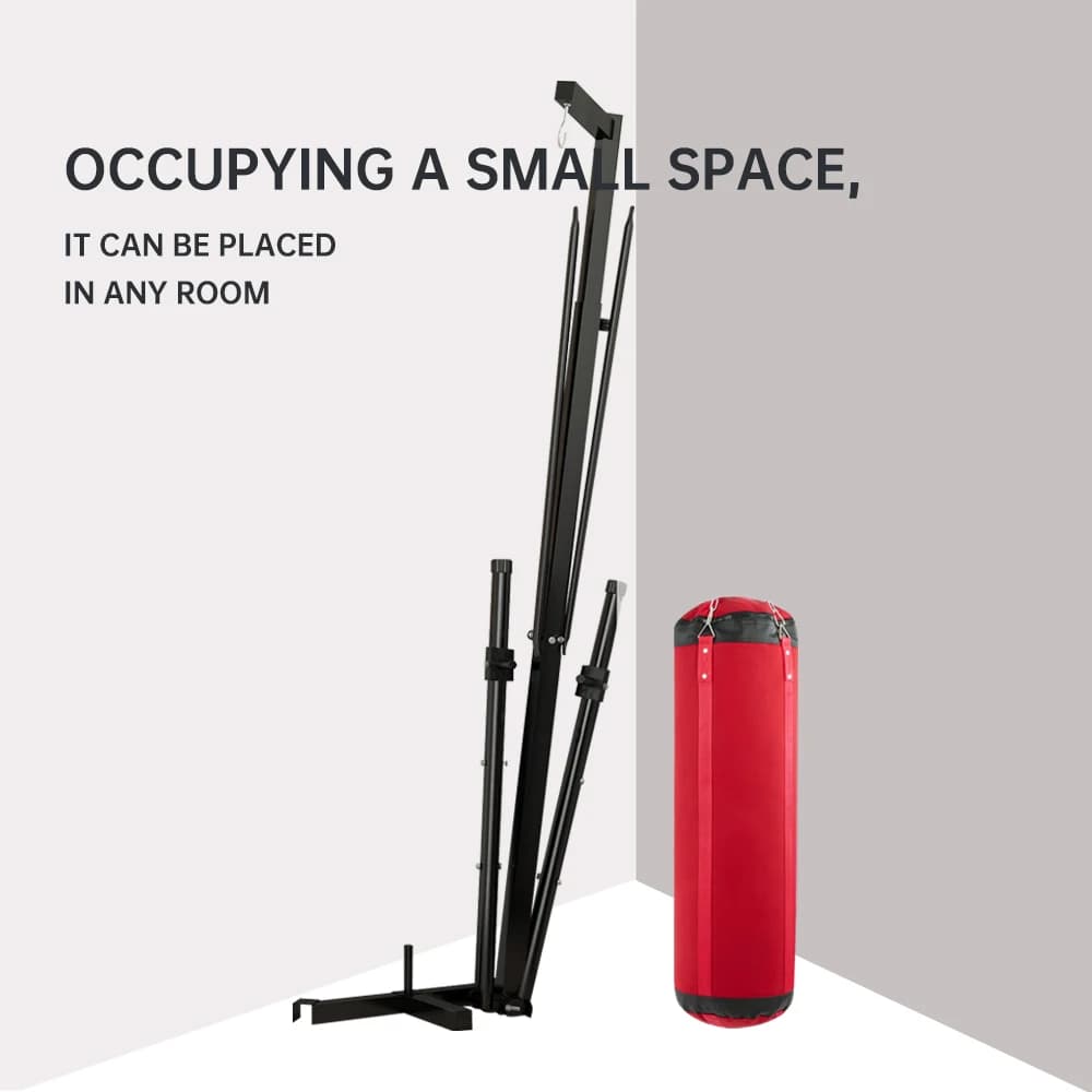 Sand Bag Rack Gym Equipment Adjustable Height Heavy Punching Bag Stand Steel Fitness for Home Gym Boxing Practice