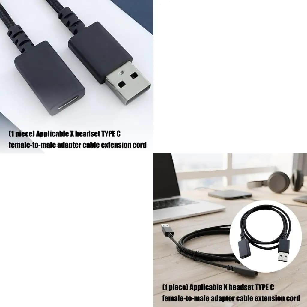 USB C to USB Transmitter Adapter Cable for X Wireless Gaming Headsets 1meter