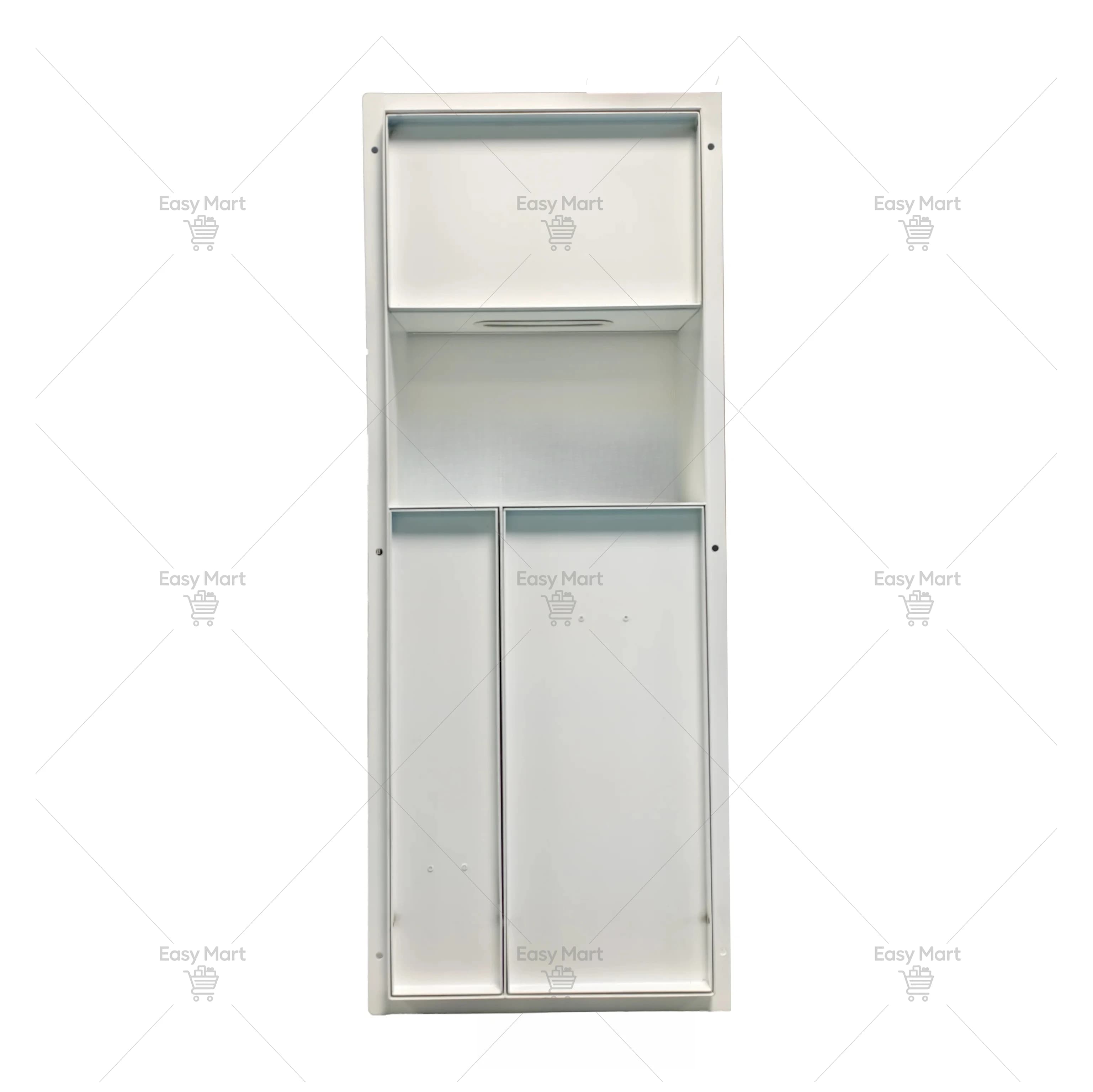 Bathroom Decor with Recessed Tiles Hidden Recessed Trash Bin Tissue Box Toilet Brush Holder Stainless Steel Finish
