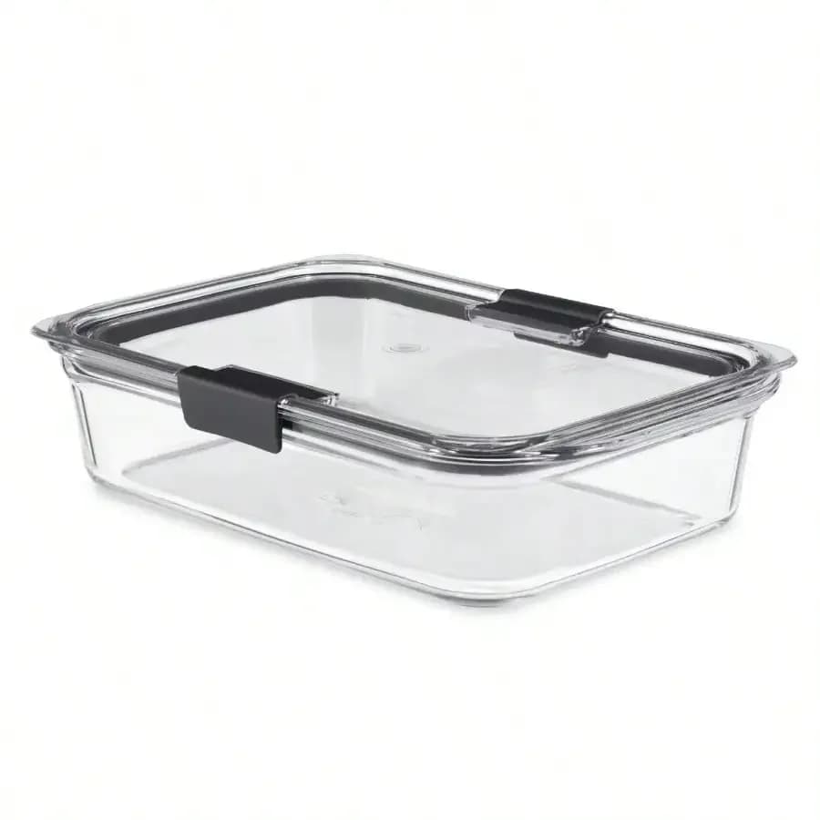 Contenitori per alimenti in vetro da 2 confezioni con coperchi, set ermetico per dispensa da cucina senza BPA per preparare e avanzi dei pasti