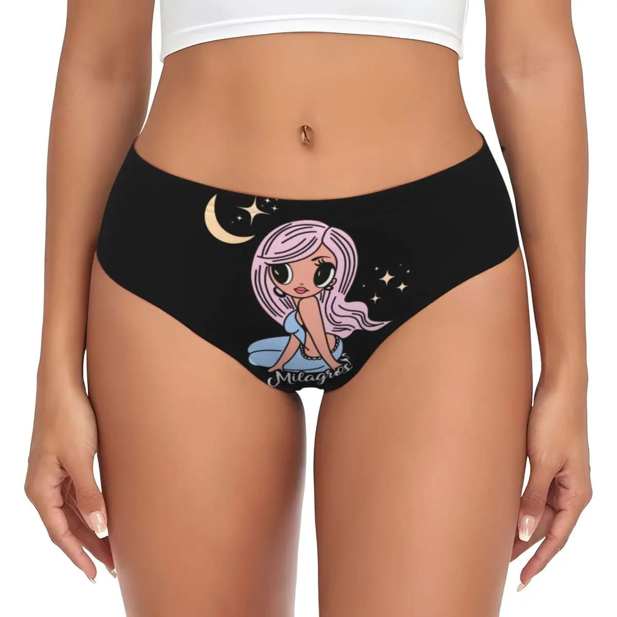 Slip Donna Personalizzati con Stampa della Cantante Colombiana Karol G Tropicoqueta, Mutandine Elasticizzate Femminili