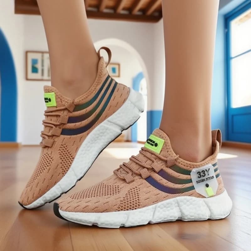 Scarpe da ginnastica da donna Scarpe da corsa comode e alla moda traspiranti Scarpe da passeggio con piattaforma leggera casual antiscivolo per esterni