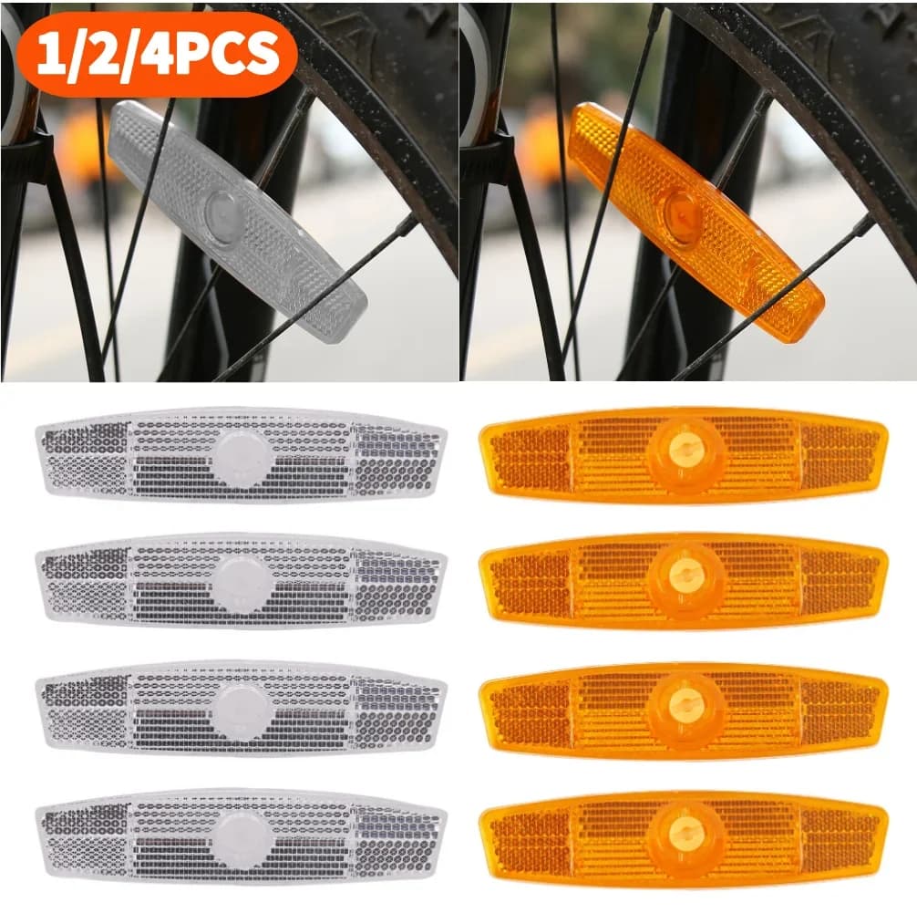 1-4PCS Riflettori per raggi per bici MTB Bici da strada Avvertimento Raggi di sicurezza Luci riflettenti Luci per cerchioni per biciclette Accessori per ciclismo
