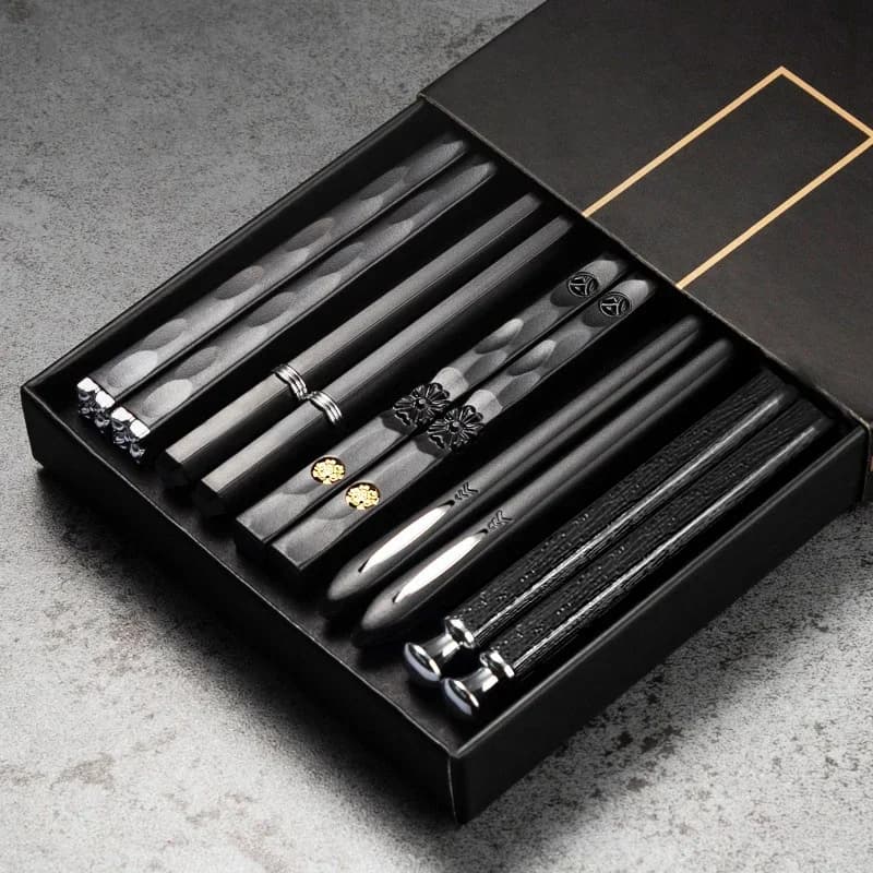 5 pairs of high quality Japanese anti-slip wands Korean Home Hotel Restaurant Portable healthy food stick for sushi wands