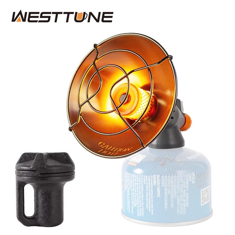 WESTTUNE Mini Portable Solar Gas Heater Outdoor Camping Heater Propeller and Stainless Steel Butane For Winter