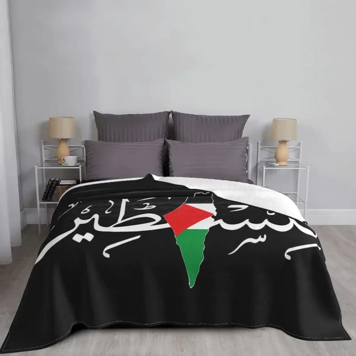 Coperta araba palestinese copertura flanella palestina bandiera di cooperazione mappa coperte calde per trapunta camera da letto viaggio aereo