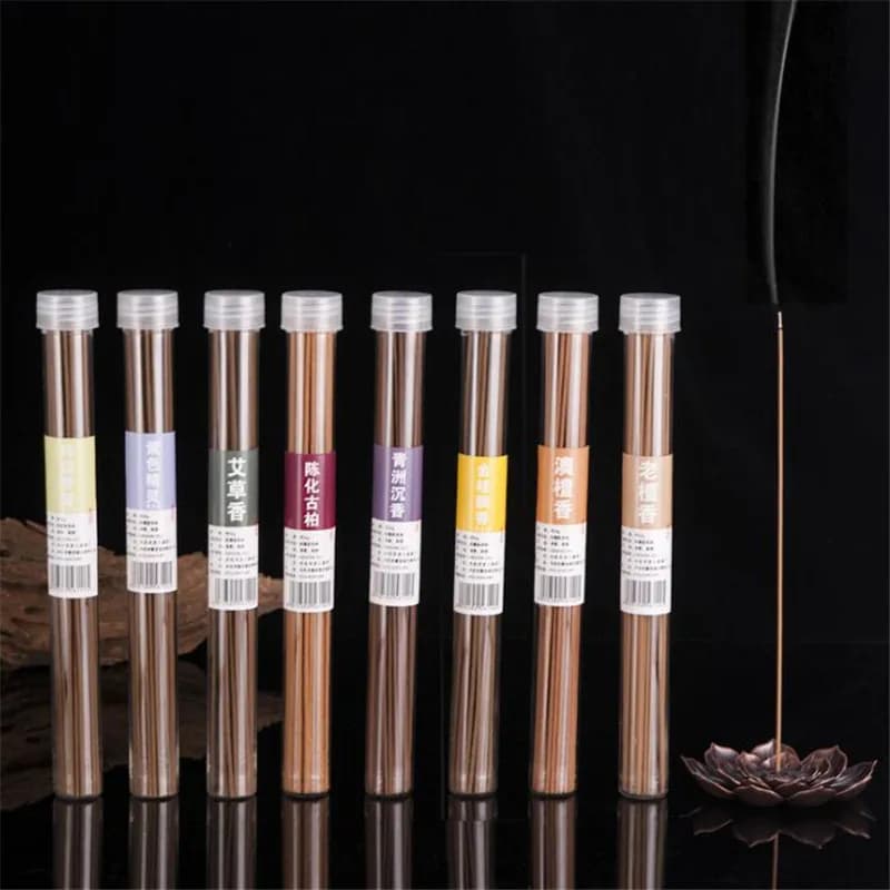 1 scatola di bastoncini di incenso tibetano Laoshan sandalo Stick incenso sfuso soggiorno incenso cinese supporto di incenso opzionale