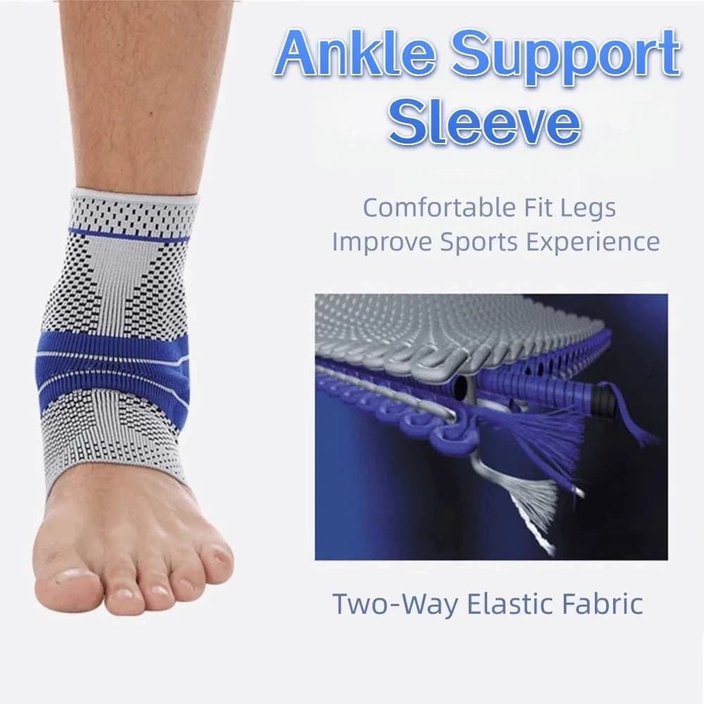 Supporto per Caviglia Sportivo in Maglia, Traspirante e Leggero, Calzino Compressivo Elastico Confortevole
