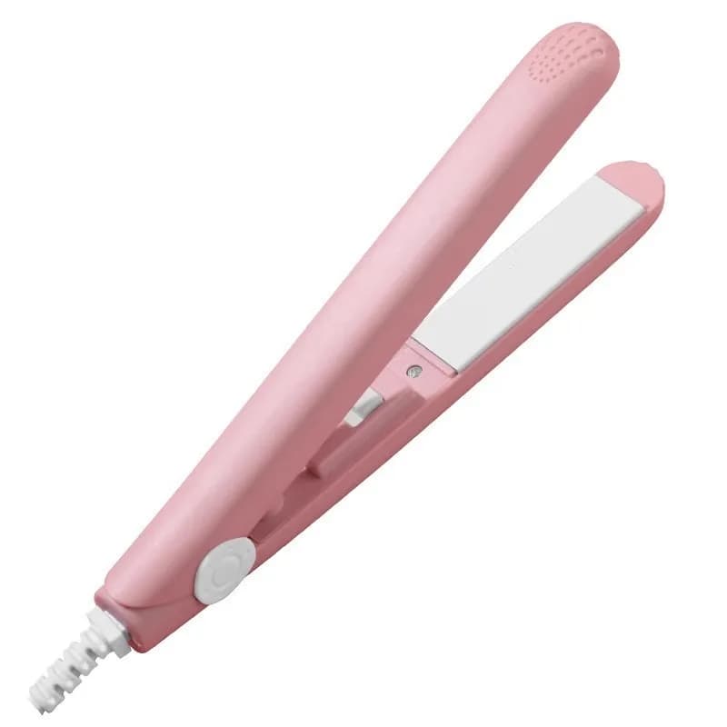 Mini piastra arricciacapelli da donna, piccola e portatile, a doppio uso, con clip per frangia e per capelli interni, ideale per studentesse