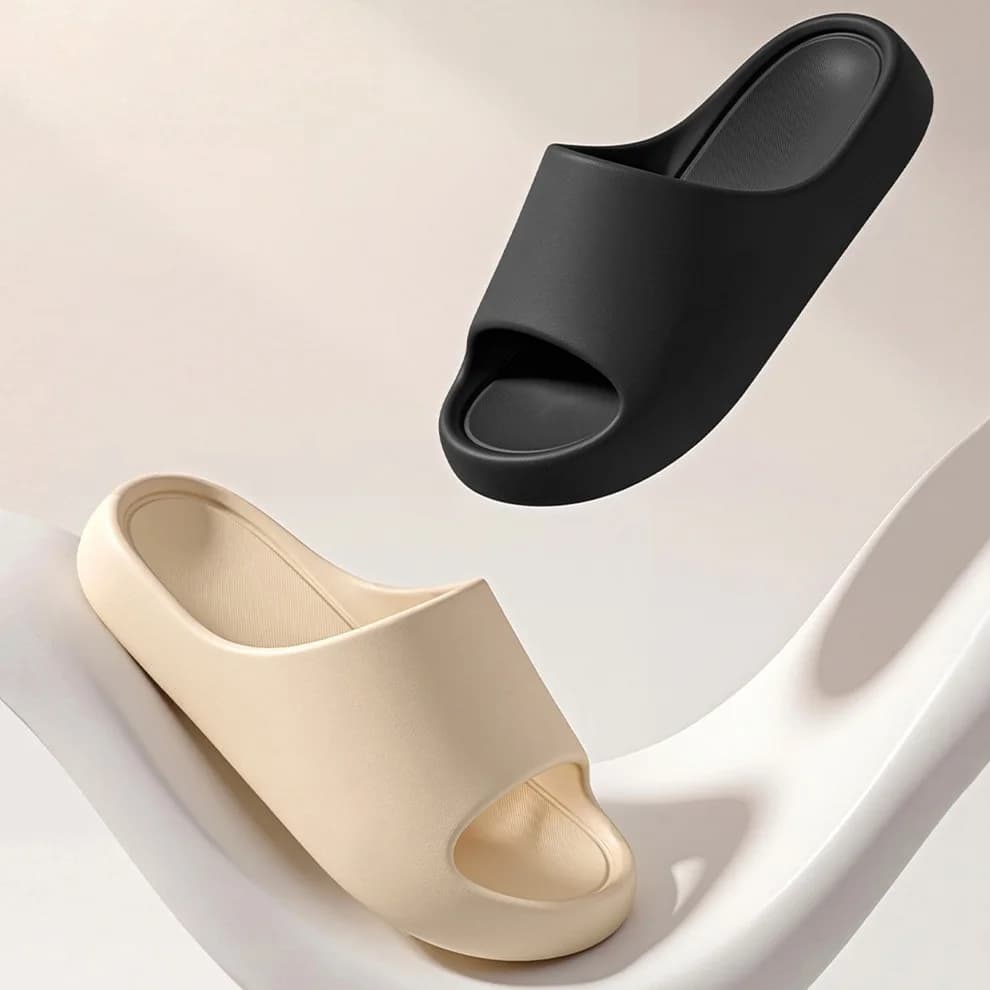 Nuove Ciabatte Estive Leggere per Uomo e Donna, Suola Spessa, Antiscivolo, per Bagno e Casa, in EVA Morbida, Tinta Unita