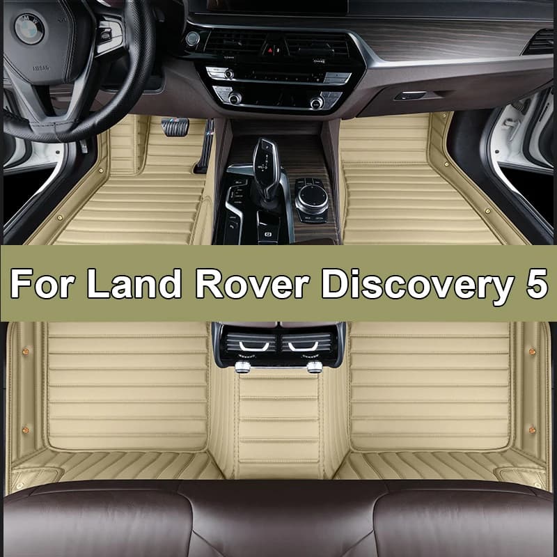 Tappetini per auto personalizzati 3D a copertura totale per Land Rover Discovery 5 5 posti 2017-2022 anni Dettagli interni Accessori