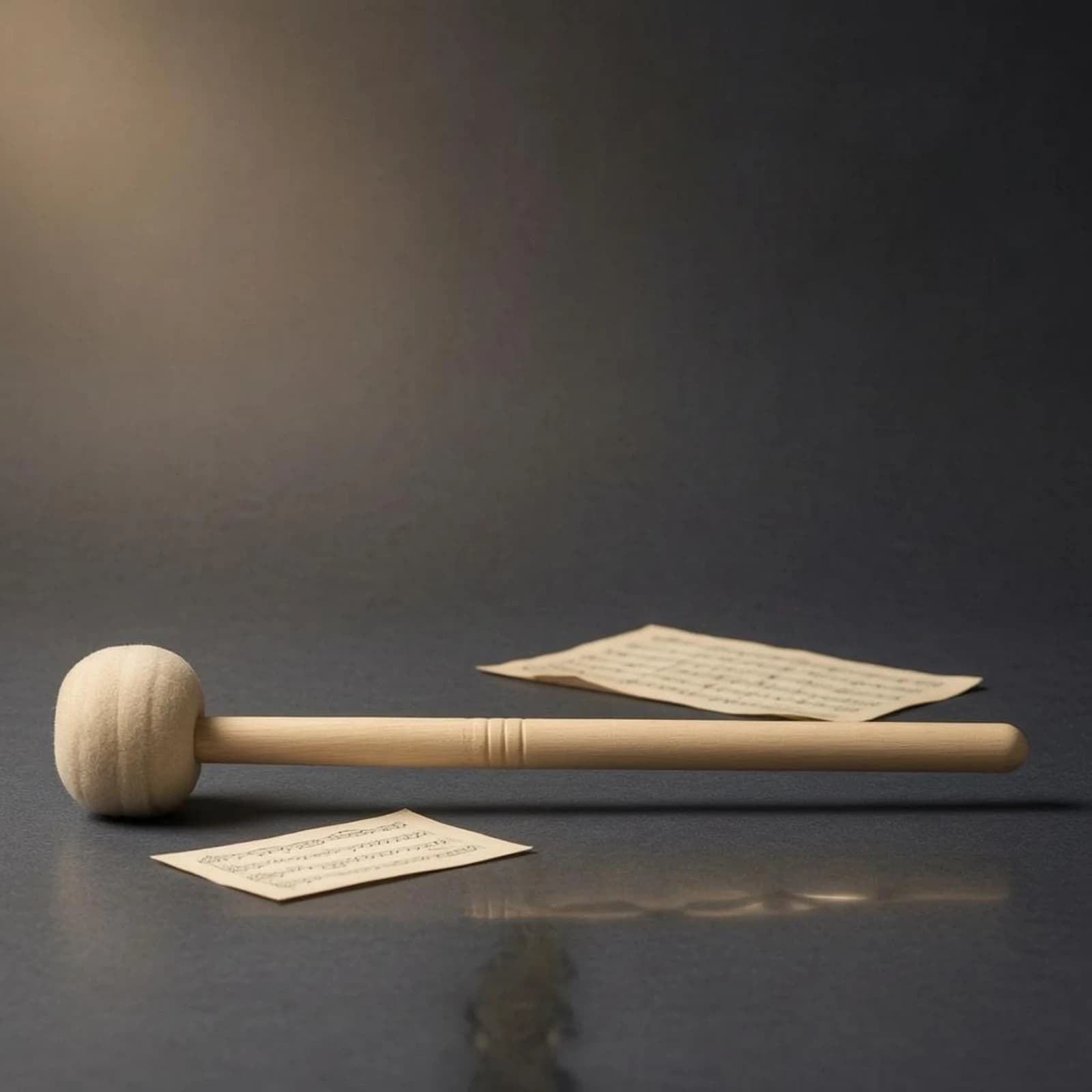 Felt Drum Beater Padded Head Wool-Felt Mallet Wood Handle Mallet Metal Fastener Percussion Accessory