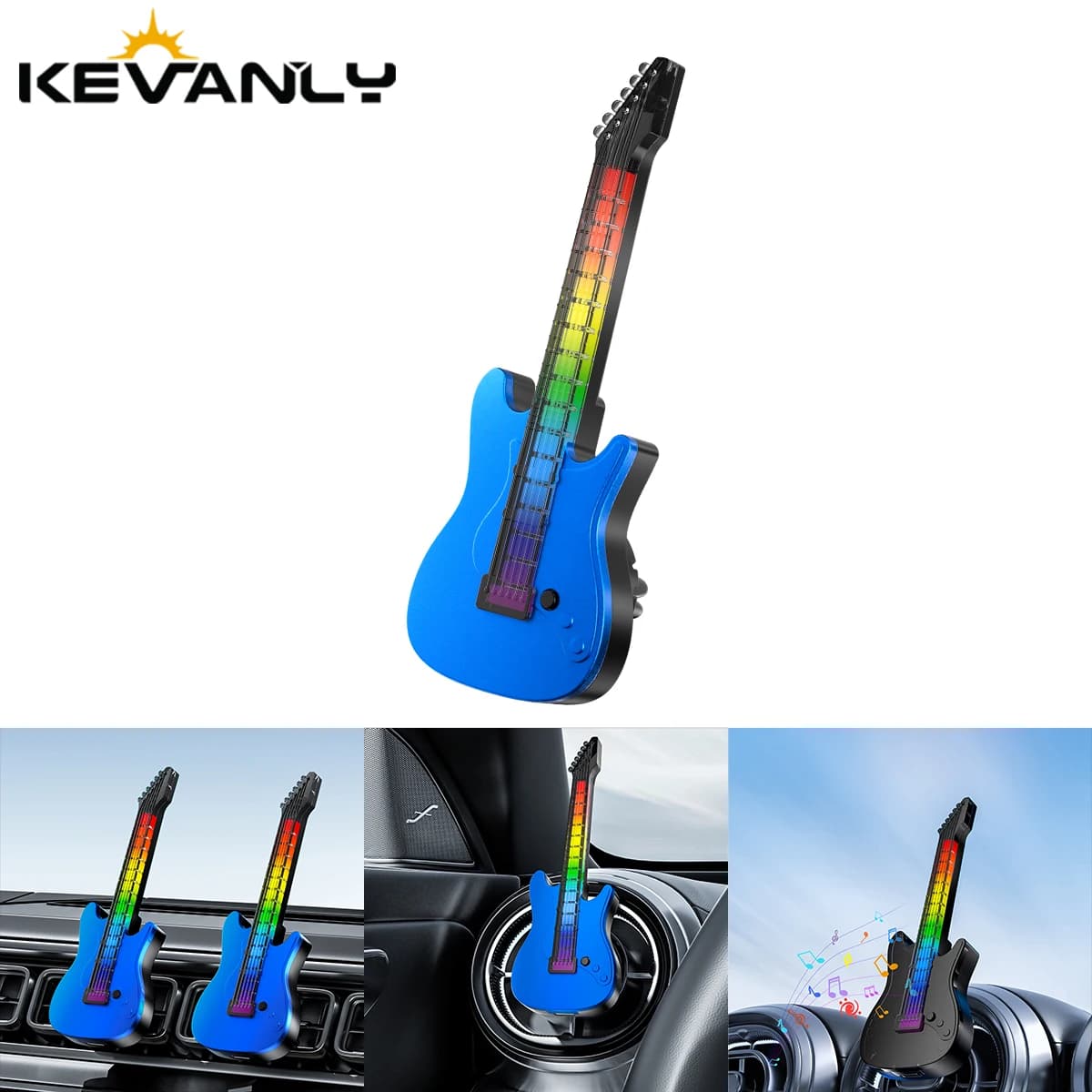1 pz Deodorant for car shaped guitar to be hooked to the air socket, colored, for aromatherapy, interior accessories, colony scent