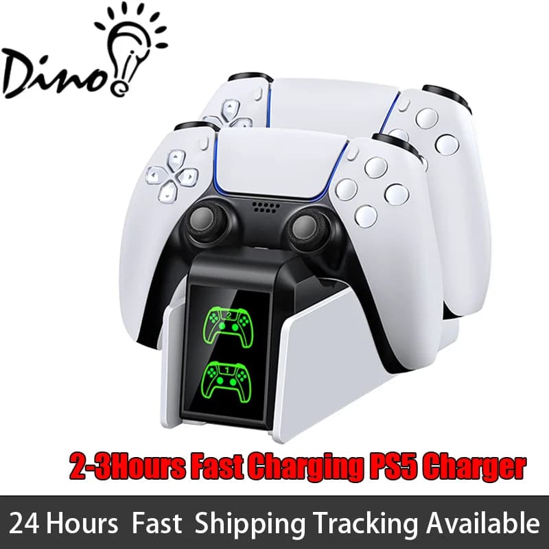 Caricatore controller PS5 FC400 Luce LED Doppio supporto Caricatore Dock Accessori stazione di ricarica controller PS5 per PlayStation 5