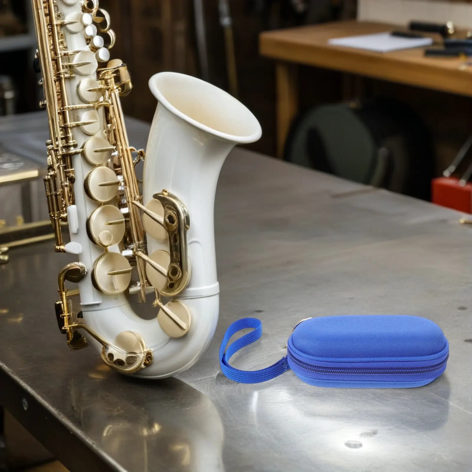 Portable Mouthpiece Carrying Case Anti Pressure Dustproof Organizer Bag for Saxophone Clarinet Woodwind Protective Storage Box