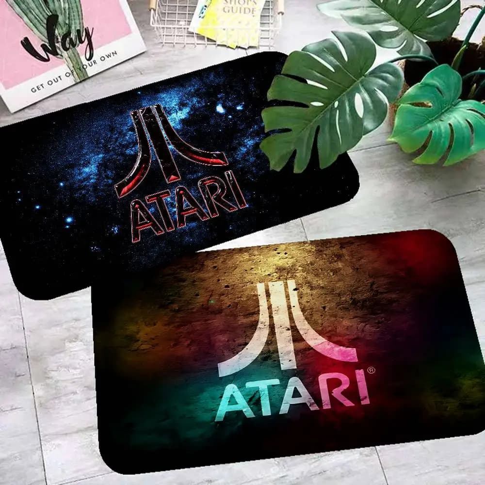 Atari logo Door Mat Washable Non-Slip Living Room Sofa Chairs Area Mat Kitchen Doormat Area Rug