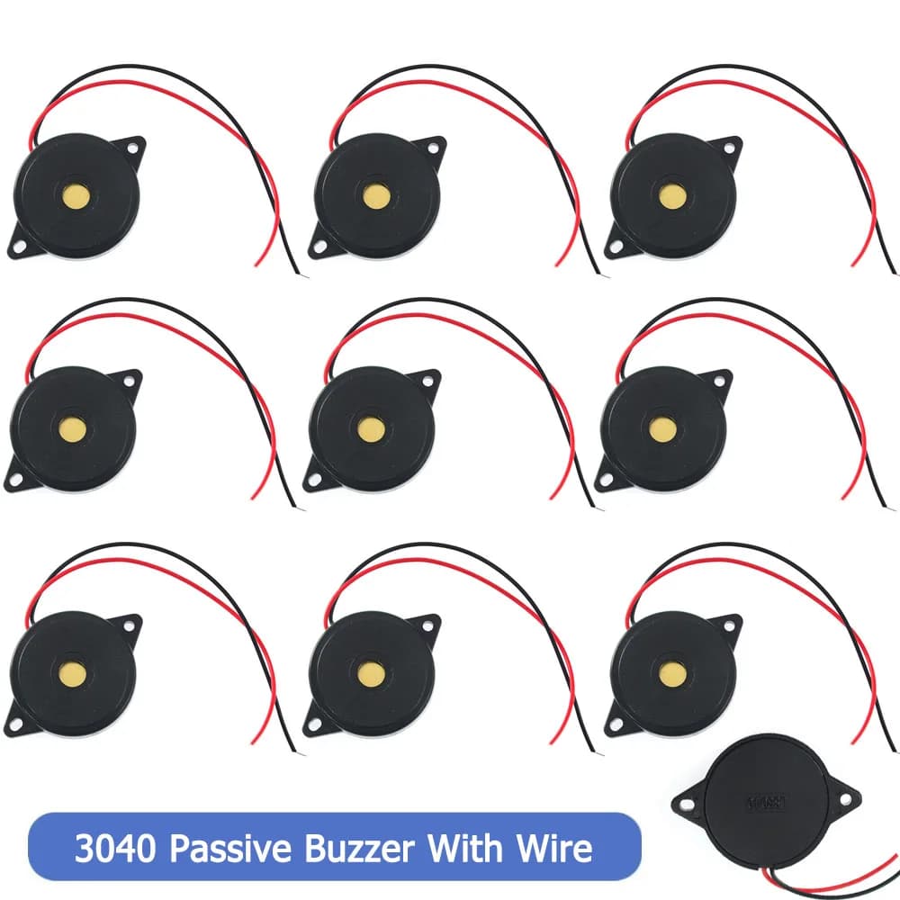 5/10 pz Cicalino ad alto decibel 3040 Cicalino passivo con filo Altoparlante piezoelettrico 39.5x4.0 MM per Arduino FAI DA TE KIT elettronico