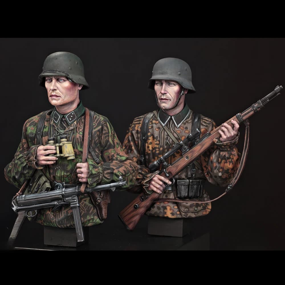 Soldati di pattuglia 1/12, 1943, Seconda Guerra Mondiale, Busto in resina, GK, tema militare, Kit non assemblato e non verniciato
