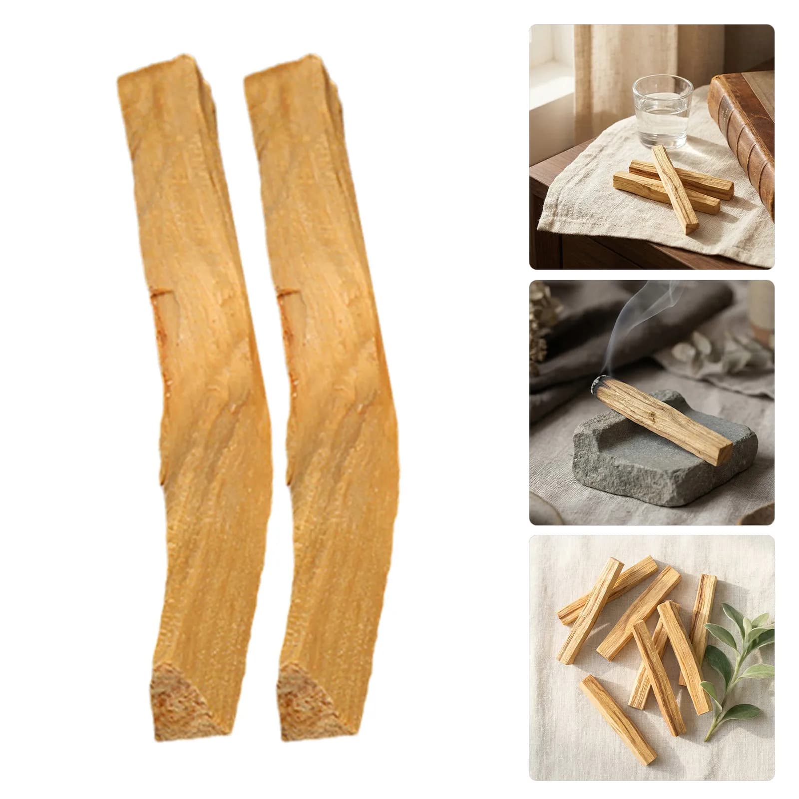 8 Pezzi Autentici Bastoncini di Incenso in Legno Sacro Peruviano per Rituali, Preghiere, Purificazione di Camera da Letto e Ufficio, Fragranza per la Casa