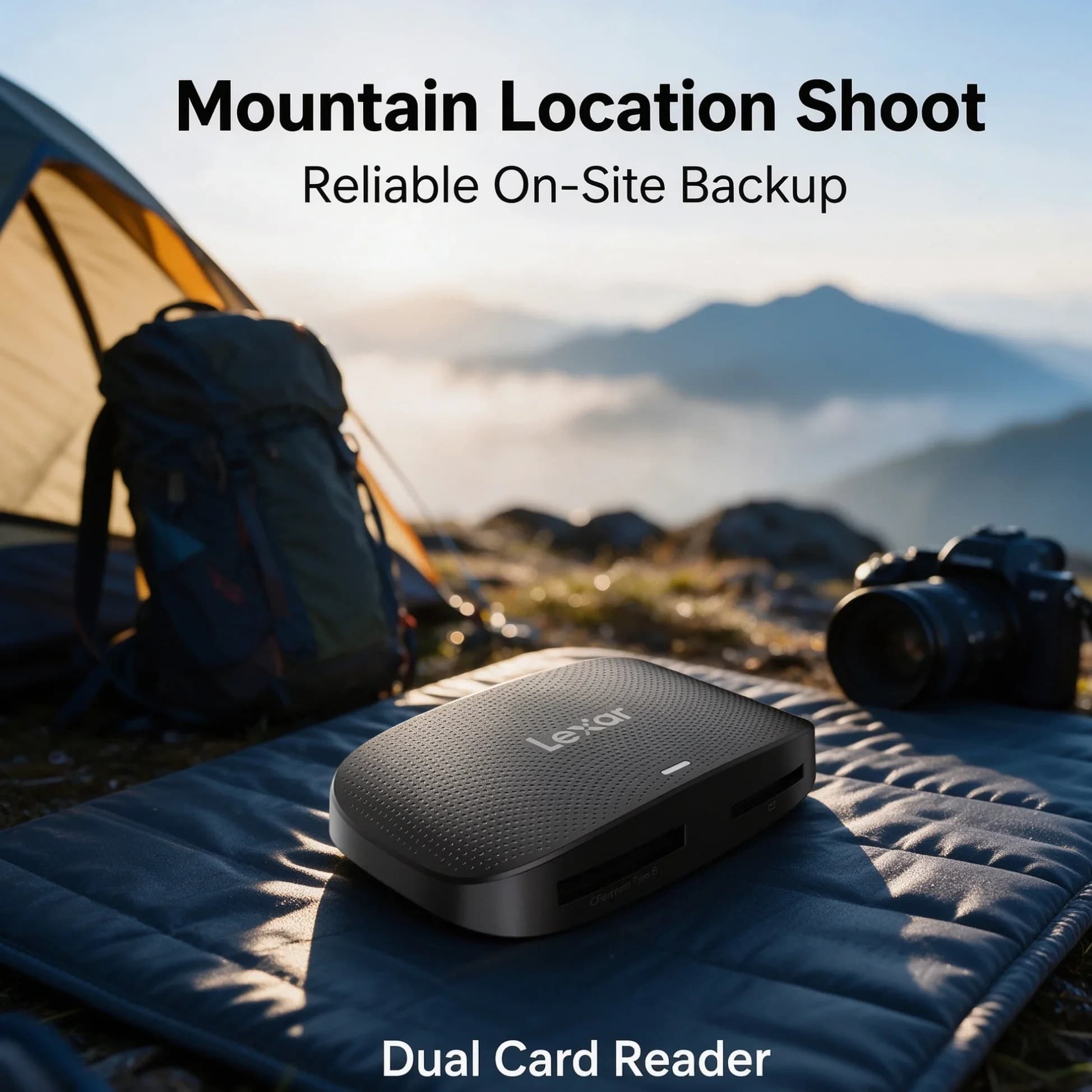Lexar RW520 USB C and USB A 2 in 1 Card Reader with Cable CFexpress Type B SD UHS-II Dual Slot 10Gbps 1050MB/s Portable