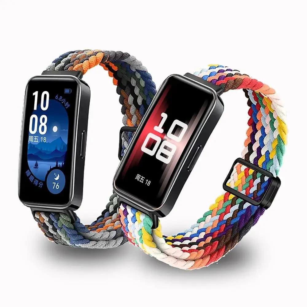 Cinturini magnetici per Huawei Band 8 9 Accessori cintura di ricambio Bracciale intrecciato in nylon elastico Correa Bracciale Huawei Band 9