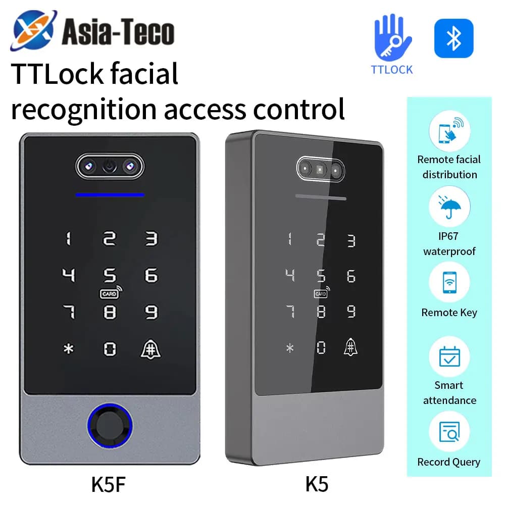 Ttlock riconoscimento facciale Smart Lock Controller tastiera per controllo accessi facciale impronta digitale biometrica ttrental tthomel G2 Wifi Hub