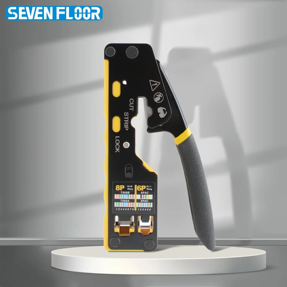 Crimping clamp 6088 for 8P6P cable, Dual use for RJ45 connectors and Crystal heads