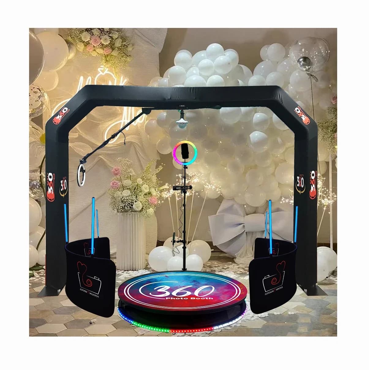Sfondo da studio a 360 gradi, rotatore superiore per fotocamera a 360 gradi, Studio Sky