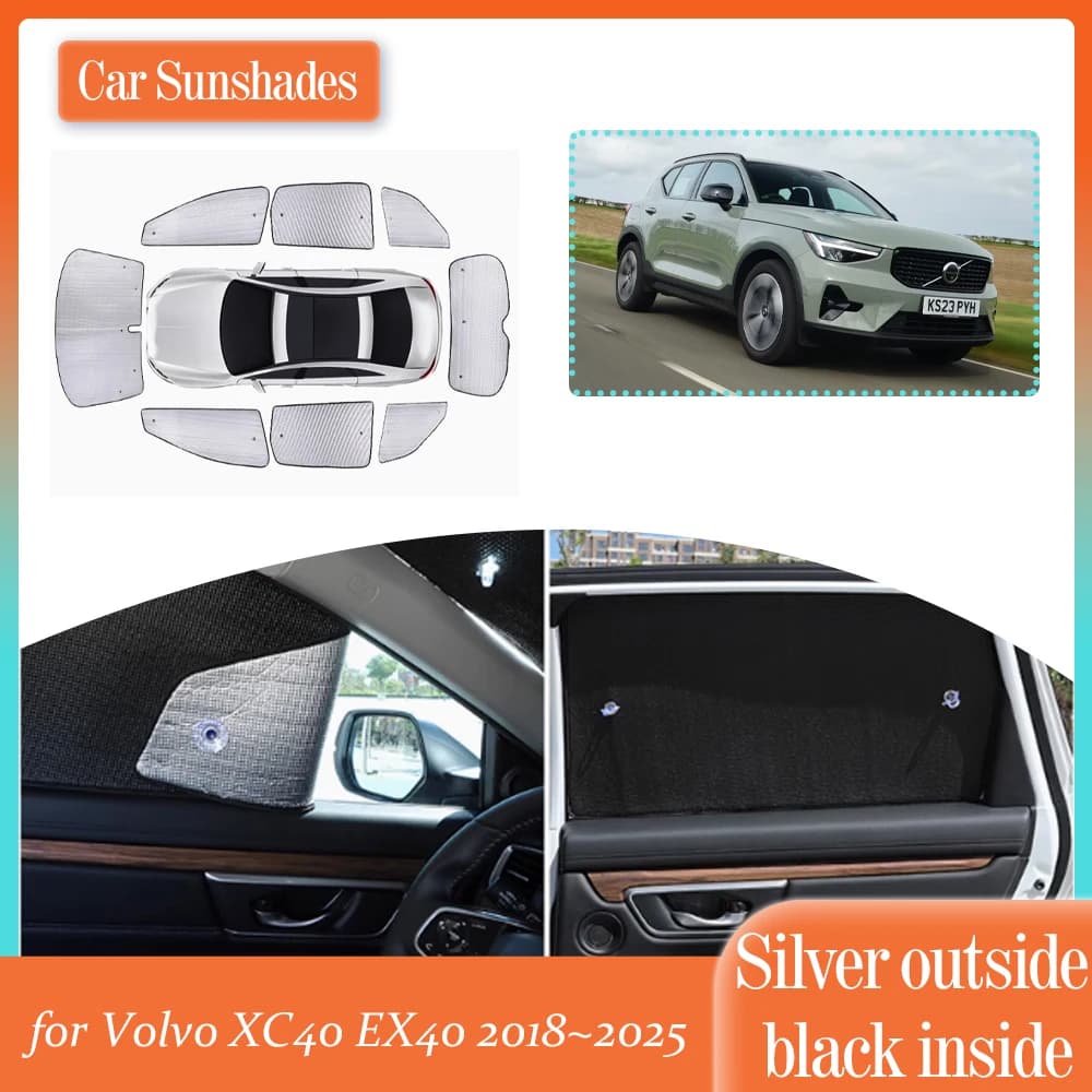 Auto Parasole per Volvo XC40 EX40 2018 ~ 2025 2019 Tetto Laterale Finestre Visiera Parasole Parabrezza Tenda Copertura Tetto Apribile Parte Accessori