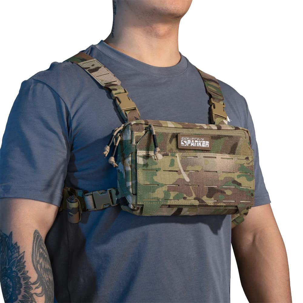 Borsa tattica per pettorina tattica Borsa per gilet funzionale da uomo Sopravvivenza Army CAMO Molle System Kit Borsa Zaino Zaino per locomotiva