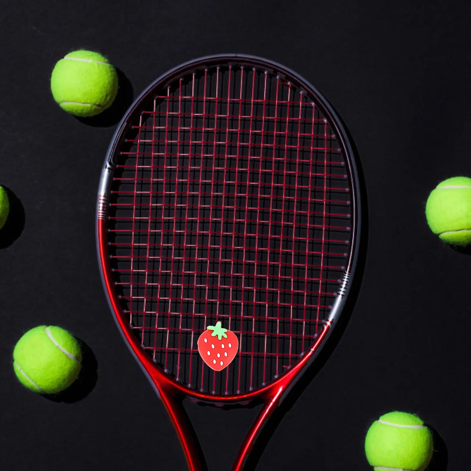 6Pcs Tennis Racket Dampeners Silicone Vibration Absorbers for Shock Reduction Arm Comfort Lightweight Portable Tennis