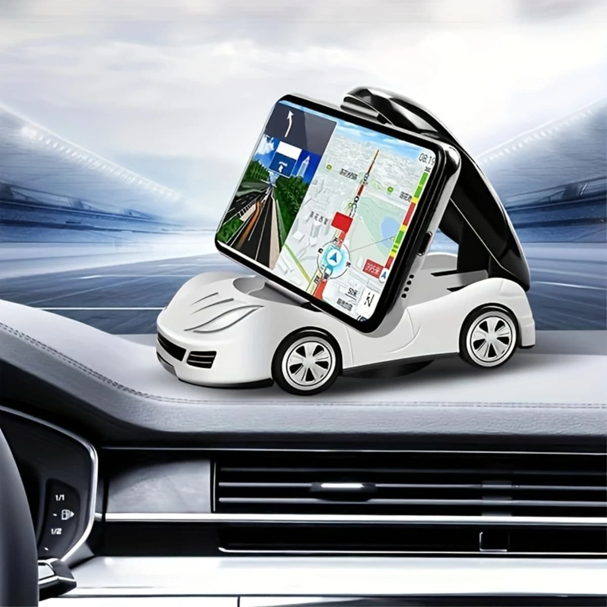 New Universal Sports Car Model Phone Stand 360° Rotation Nano Waterproof Adhesive Dashboard Smartphone Navigation Holder Tool