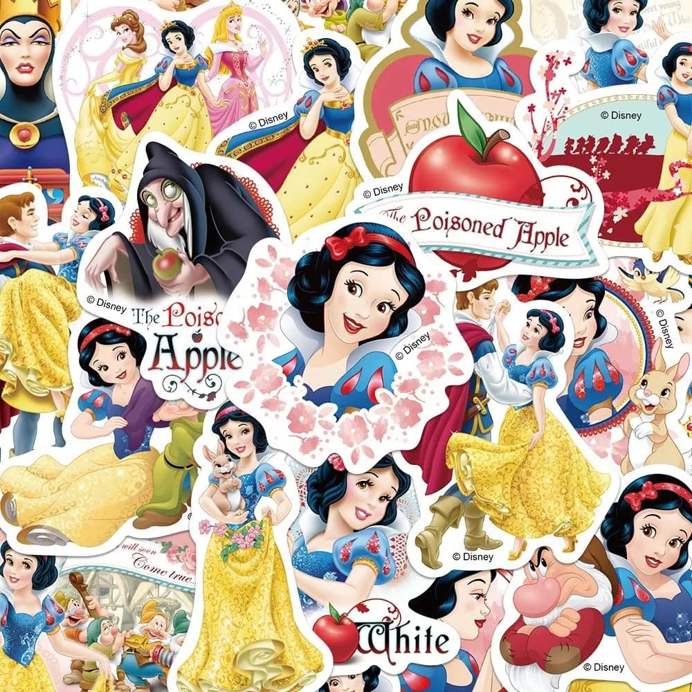 10/30/50pcs Carino Disney Anime Biancaneve Cartoon Adesivi Estetica Principessa Ragazza Decalcomanie FAI DA TE Valigia Notebook Telefono Adesivo Giocattolo