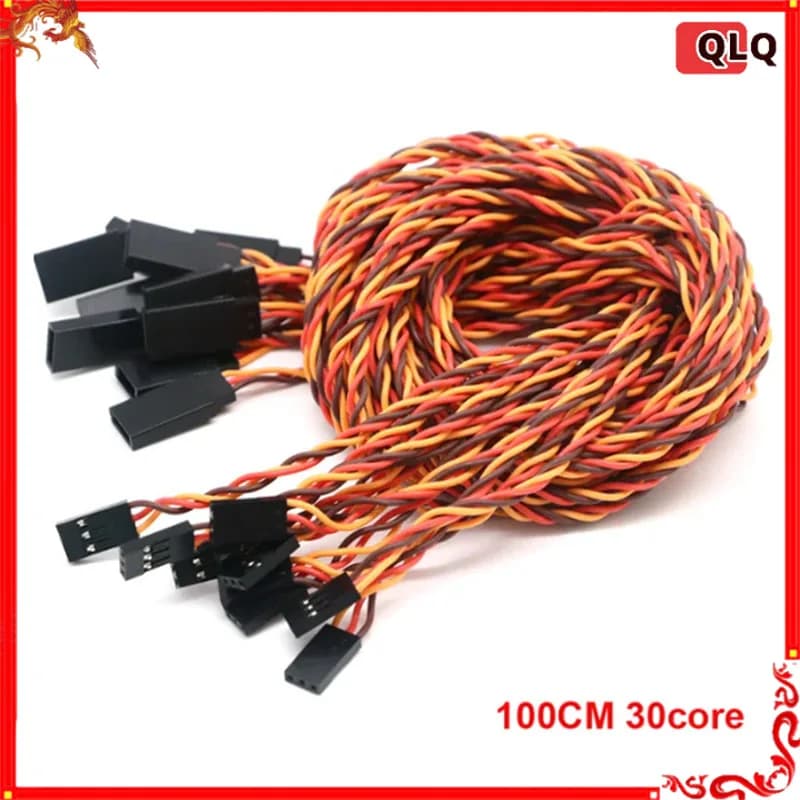 10 pz 10 cm/15 cm/20 cm/30 cm/50 cm/100 cm RC Servo Cavo di Prolunga Cavo JR Per RC Elicottero Ariplane Drone Ad Ala Fissa