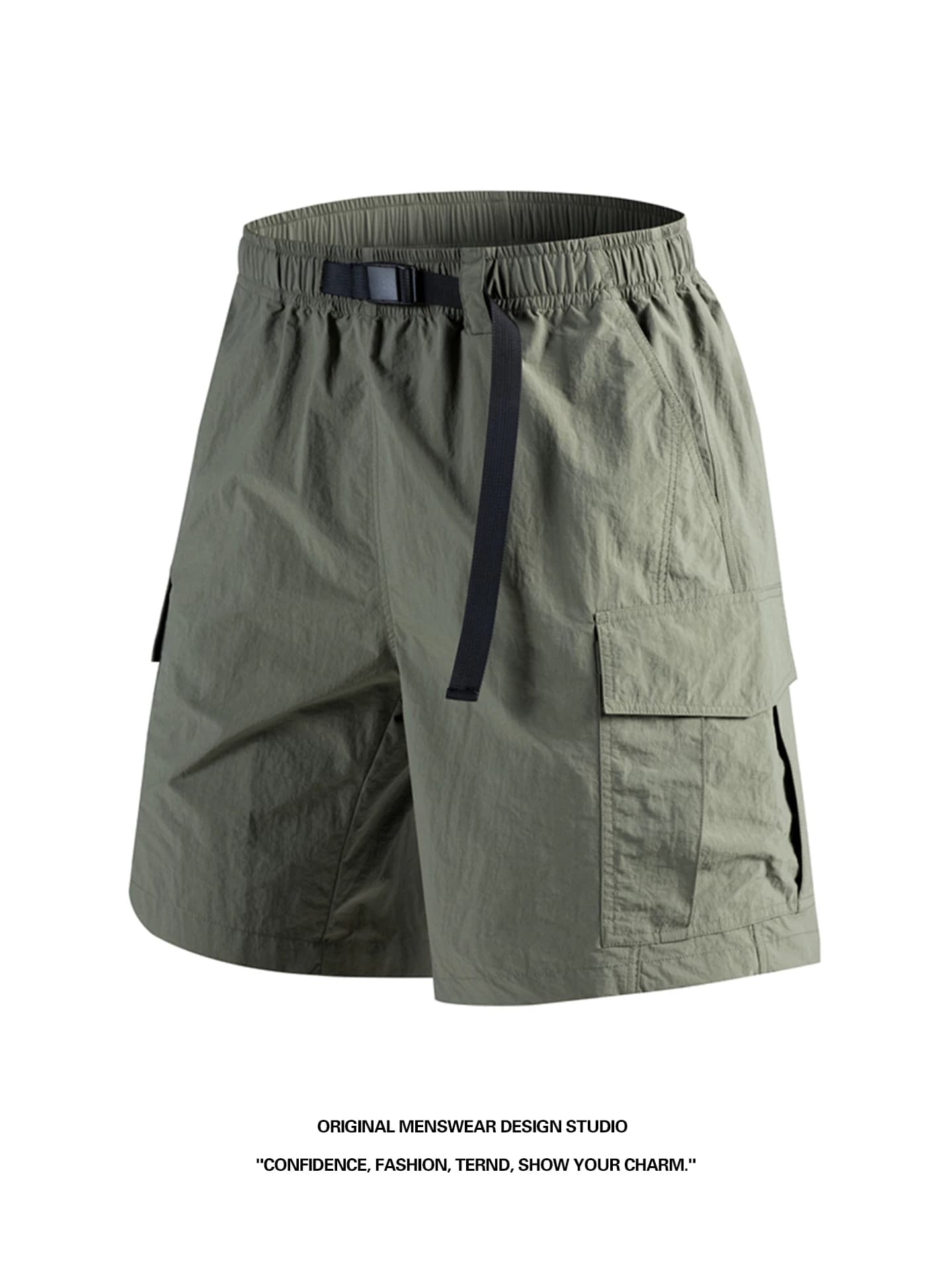 Outdoor Sports Functional Multi-Pocket Workwear Shorts Men Women Summer Lightweight Breathable Loose Straight Beach Five-Quar...