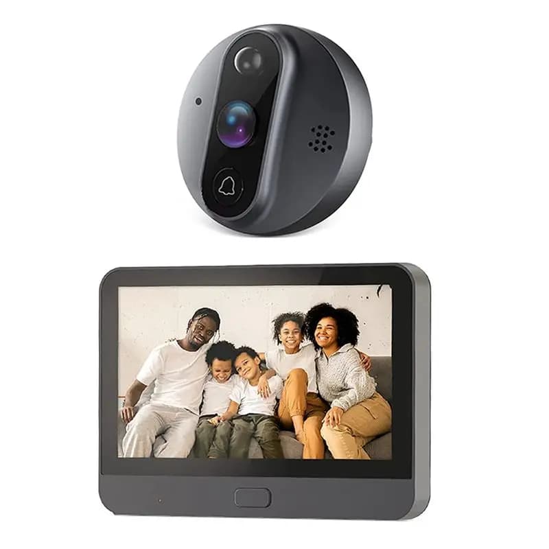 A23P Smart Tuya 1080P Wifi Telecamera Spioncino per Porta in Plastica Compatibile con Alexa Google