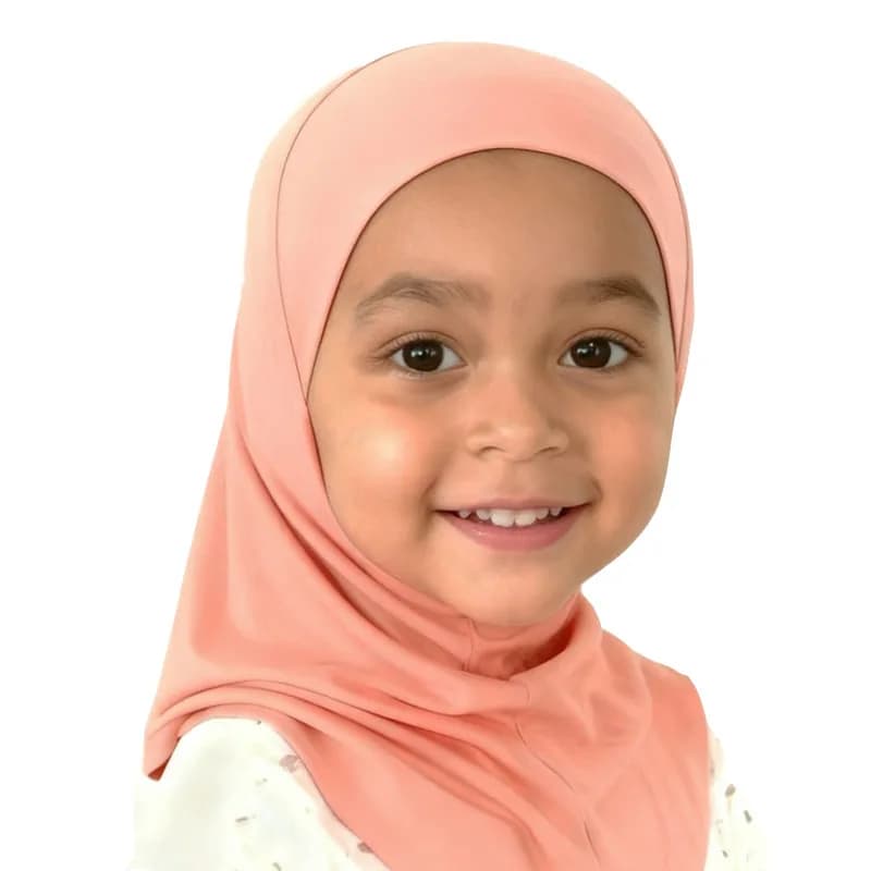Easy to wear Girls Children Muslims 1 piece Amira Practical Hijab scarf Instant cover Islamic comfort for (2-7 years)
