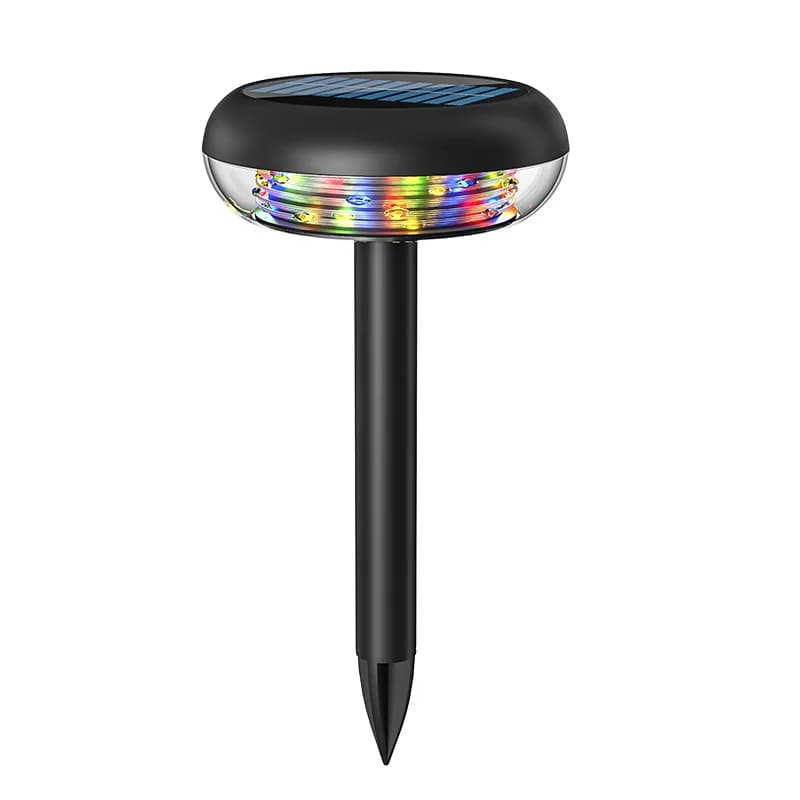 Luce a Striscia Solare Ricaricabile per Campeggio, Arrotolabile 10m, Decorazione Natalizia, Lampada da Giardino LED RGB a Filo