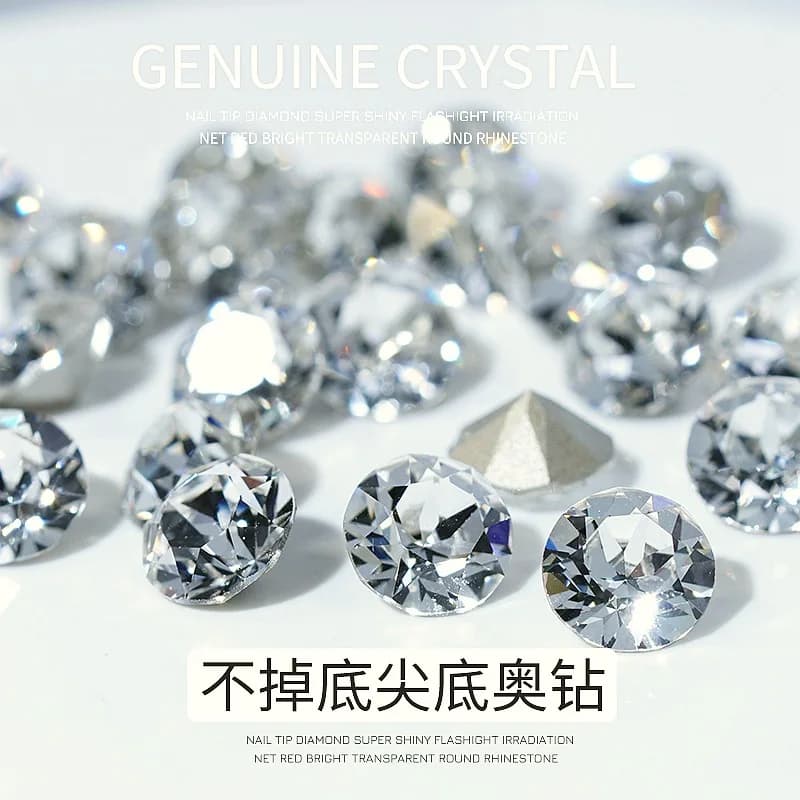 12 PZ SS4-SS38 Super Sparkle Trasparente AB SWRK Sharp Diamanti Rotondi di Cristallo Unghie artistiche Strass Gioielli Manicure Ornamenti di Vetro