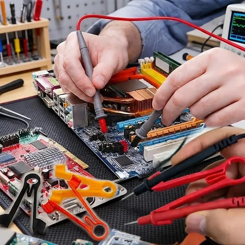 Supporto per Sonda Multimetro Stampato in 3D di Precisione, Organizzatore da Scrivania per Fluke e Sonde Universali, Clip Durevoli per Sonde