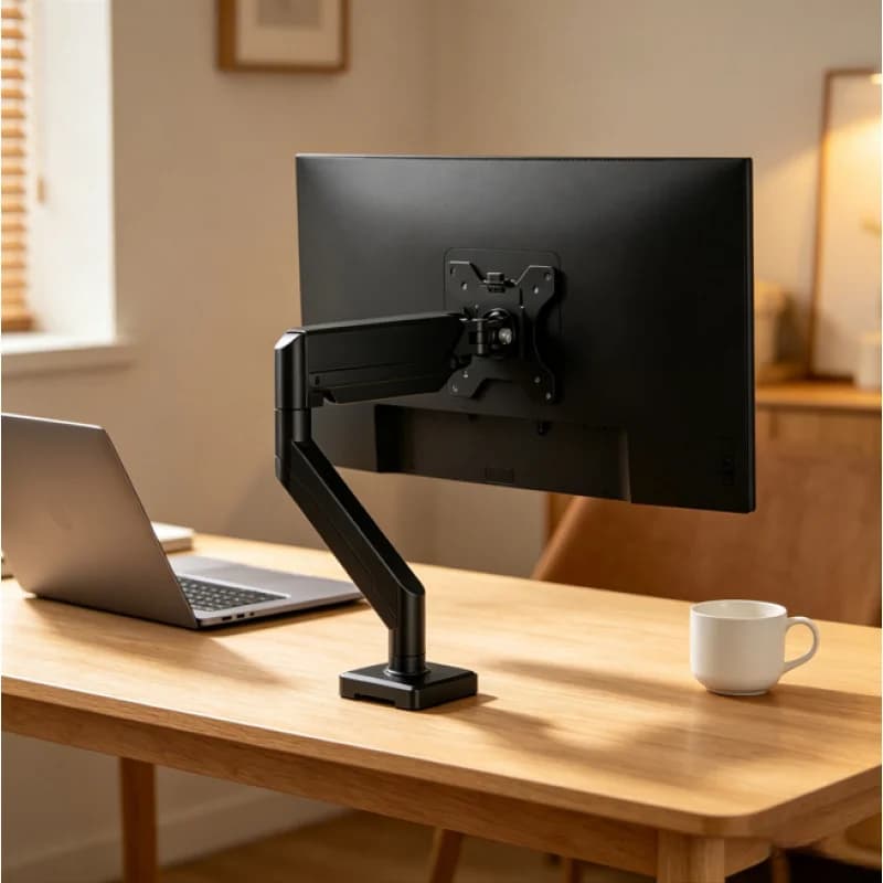 Supporto per Monitor Singolo Resistente, Stand da Scrivania Universale Regolabile per Schermi da 32 Pollici, Carico Massimo 19,8 Libbre